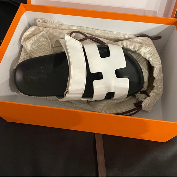 Hermes Shoes - Hermes chypre white sandals 36